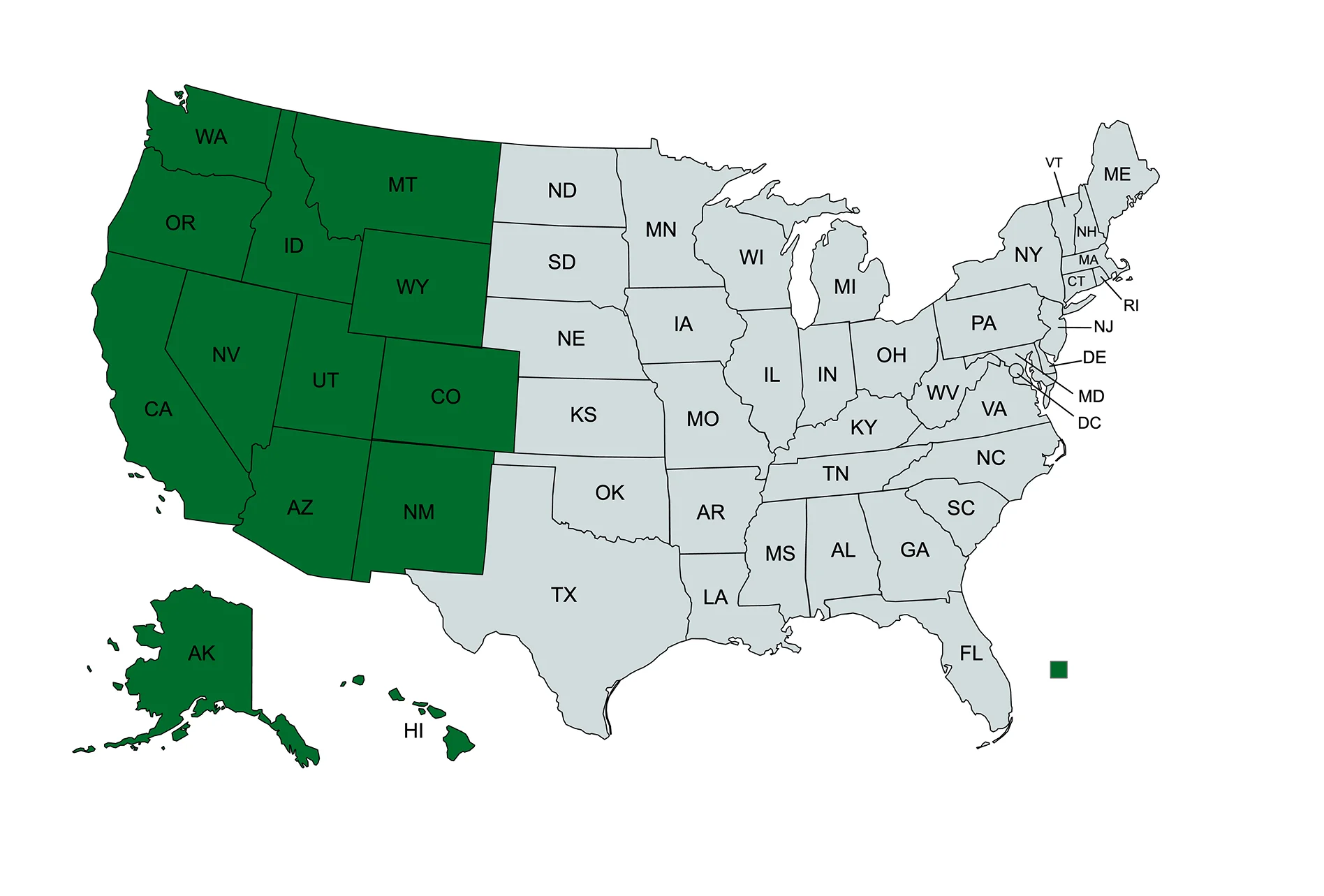 Pacific US Map